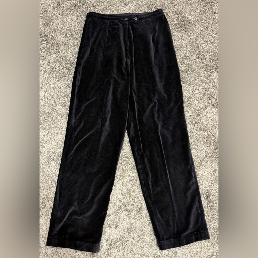APRIL CORNELL Vintage Black Velvet Pant size Small Womens